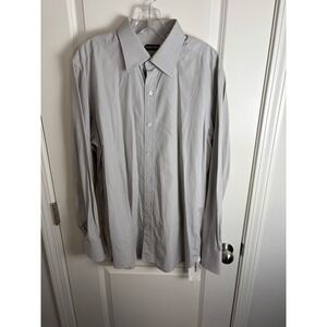 Tom Ford Men's Dress Shirt Gray Long Sleeve Button Down, Size 43-17, Switzerland